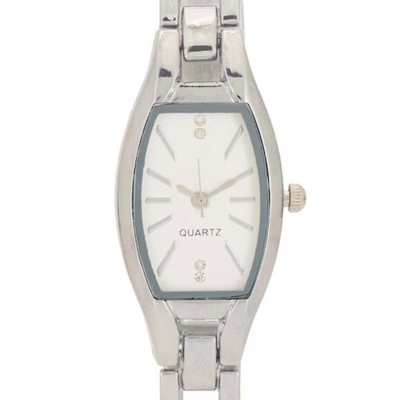 REVOLVE Petit Moments Meridian Quartz Watch in Silver Stainless Steel 7" - Picture 1 of 9